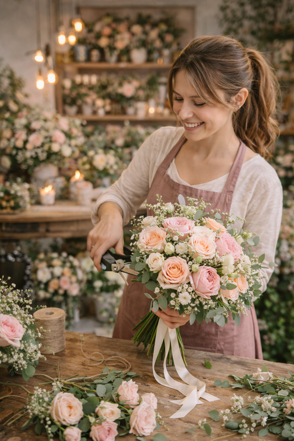 Floristin bei der Arbeit